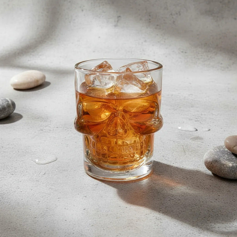 Set 6 Vaso Shot Calavera Tequilero Vasos Shoperos De Vidrio