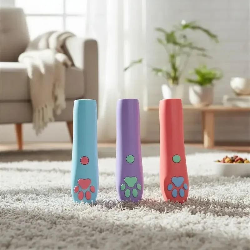 Juguete Interactivo Portatil Caninos Mininos Luz Antiestres Juguete Caza Felina Proyector Ratón Luz Multicolor Estimulacion Instinto Agilidad Diversion Interior Laser