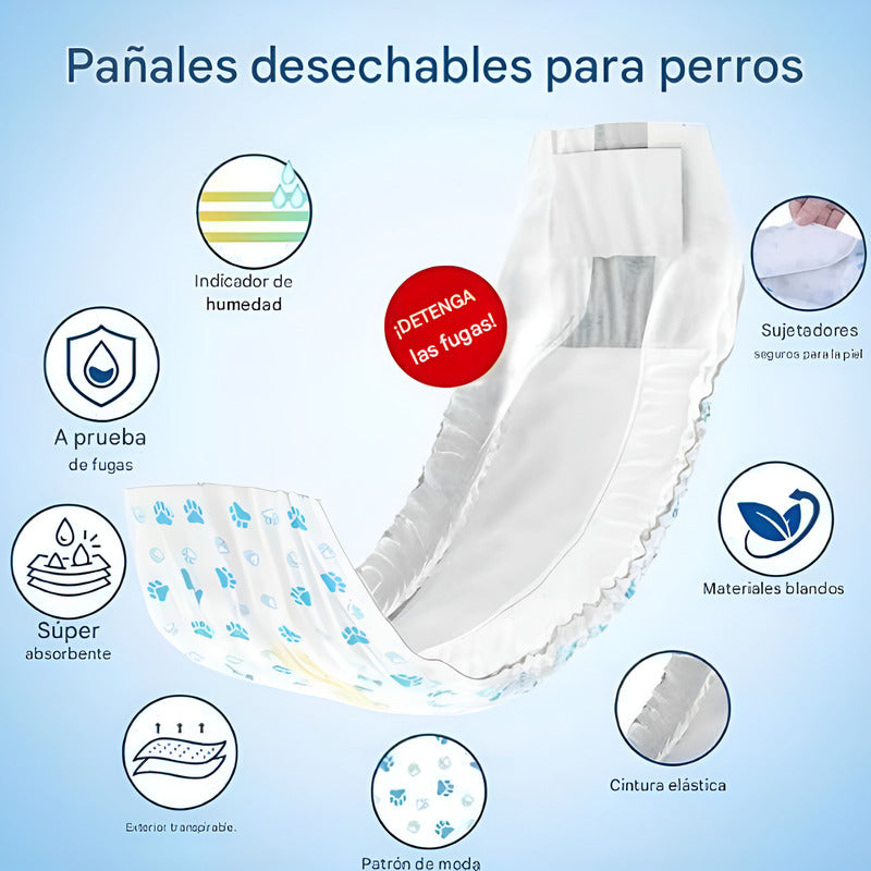 120 Pañales Para Perros Pañales Para Perro Pañales Gato M