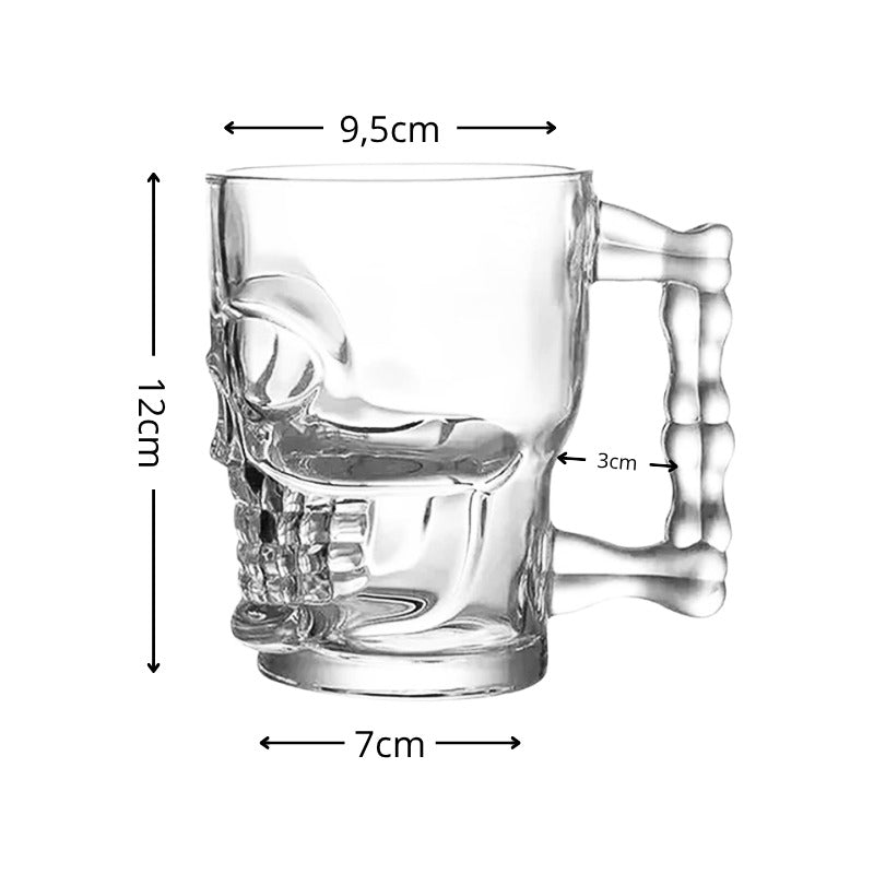 12 Vaso Cervecero Vidrio Vasos Shoperos Cerveceros Calavera