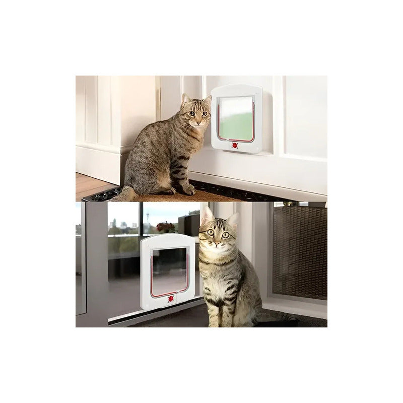 Puerta De Paso Para Gatos Y Perros, Puerta Blanca Para Mascotas Puerta Para Mascotas Puerta Gatera Puerta Abatible Perro