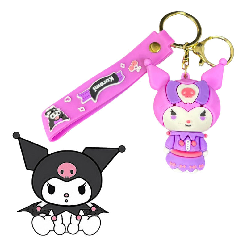 Llavero Kuromi Colgante Kuromi Llavero Decoracion Silicona Kuromi Violeta