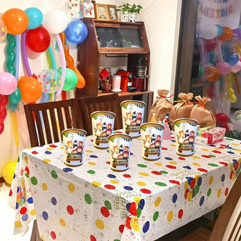 10 Vasos Desechables Safari Decoracion Fiesta Cumpleaños