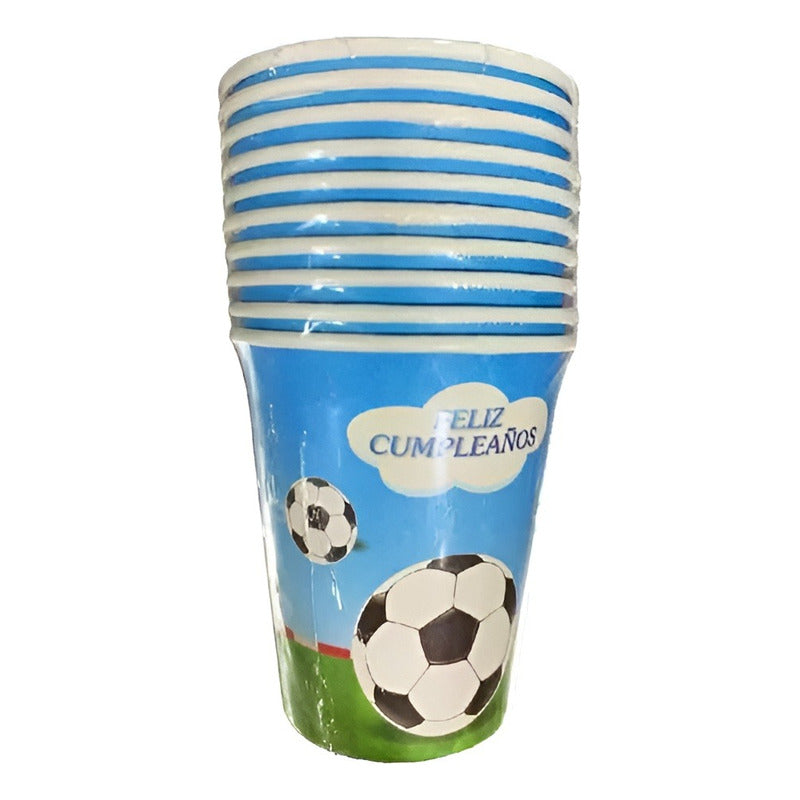 X10 Vasos Desechables Decoración Cumpleaños Futbol