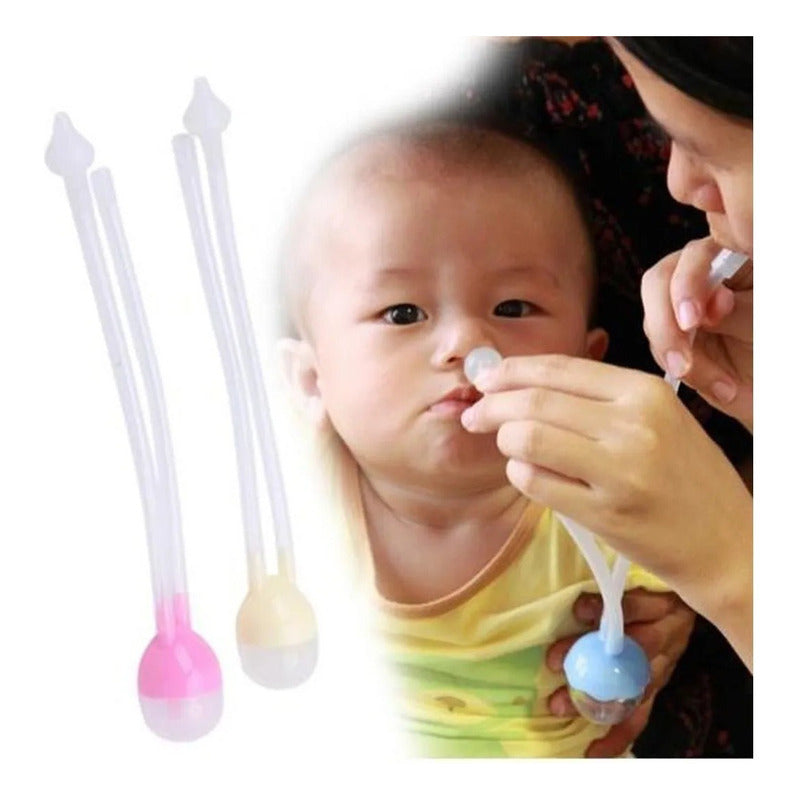 Pack X2 Aspirador Nasal Bebe Aspirador Nasal Con Deposito