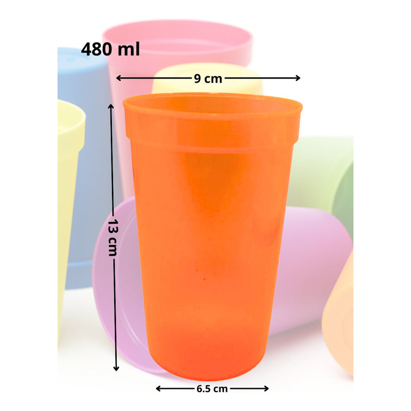 10 Vasos Plastico Reutilizables Vasos De Colores Vaso Fiesta