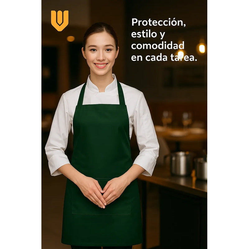 Pechera Delantal De Cocina Impermeable Ajustable Multiusos