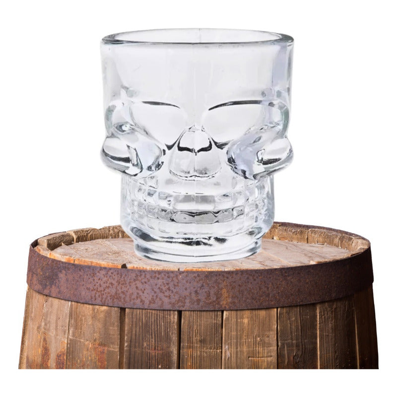 Set 12 Vaso Shot Calavera Tequilero Vasos Shoperos De Vidrio