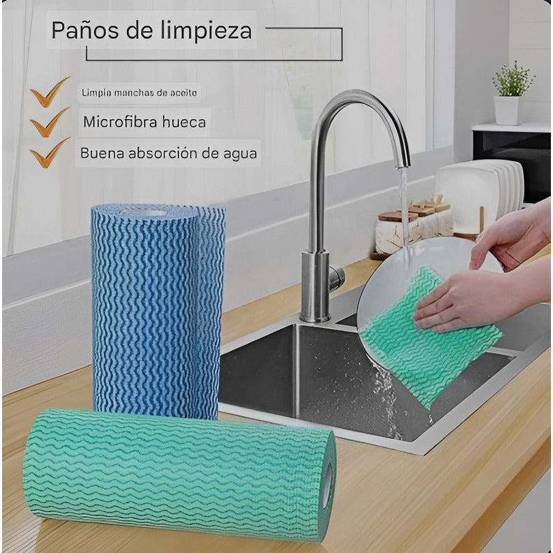 100 Paño Absorbente Cocina Paño Desechable Paño Reutilizable