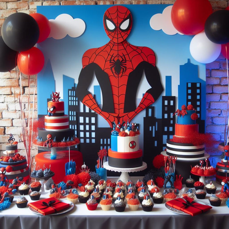 Topper Cumpleaños Torta Cotillon Cup Cake Fiestas Spiderman
