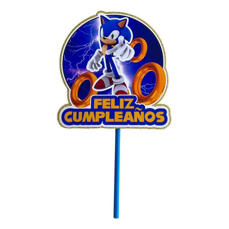 Topper Cumpleaños Torta Cotillon Cup Cake Fiestas Sony