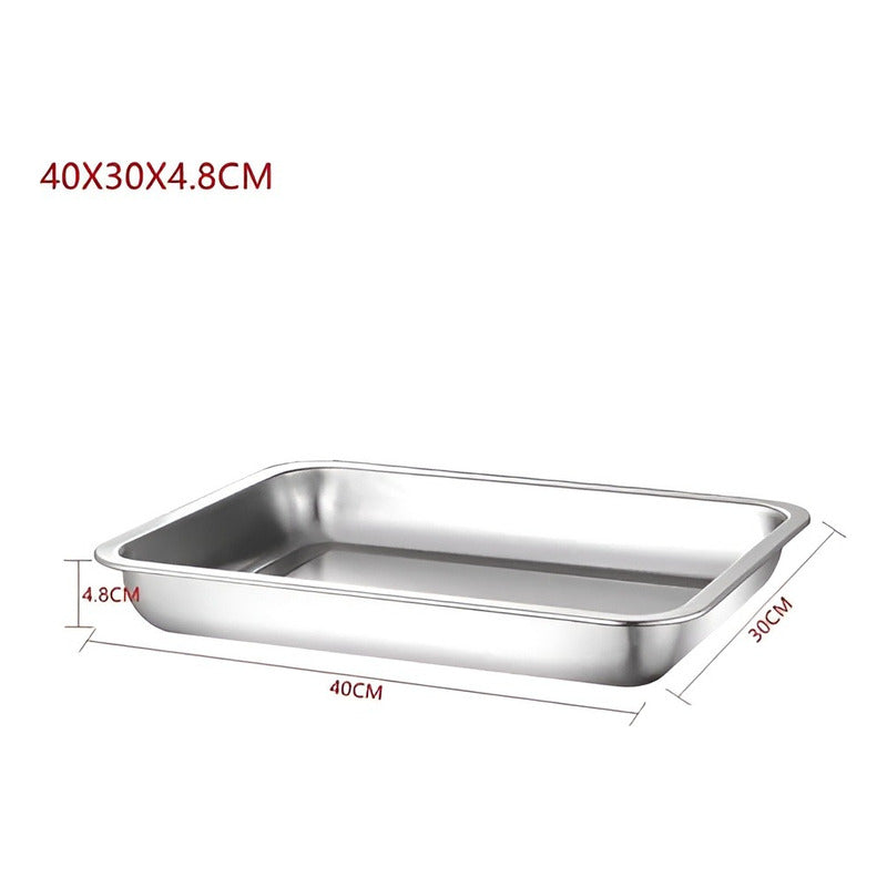 X2 Bandeja Para Horno Bandeja De Acero Inoxidable Multiuso