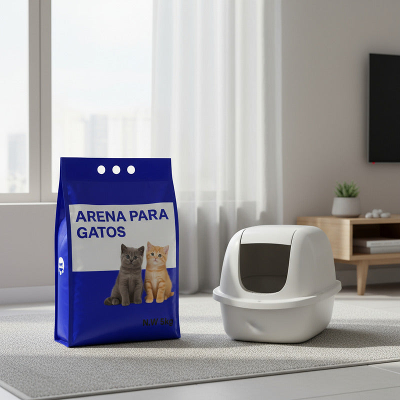 Arena Sanitaria Gatos 5kg Lavanda Absorbente Ideal Hogar