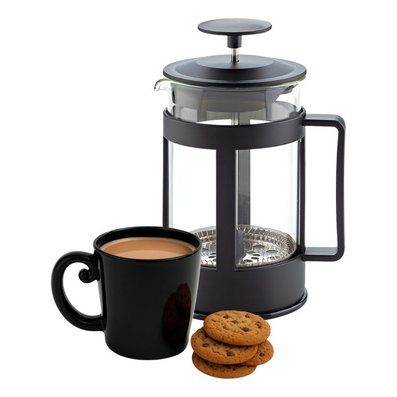 Prensa Francesa Cafetera Manual 350 Ml + Tazon De Cafe Taza