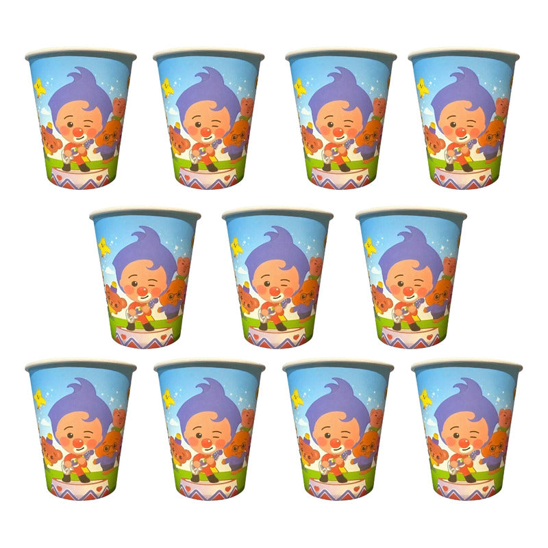 10 Vasos Cumpleaños Vasos Desechable Cumpleaños Plim Plim