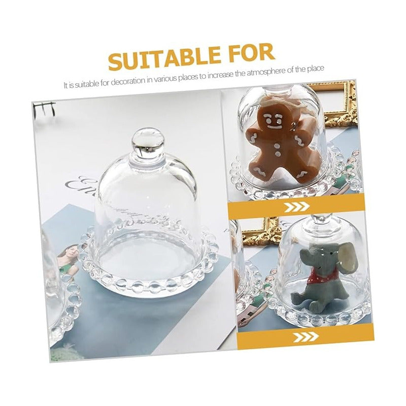 Pack X2 Mantequillero De Vidrio Con Tapa Pocillo Mantequilla