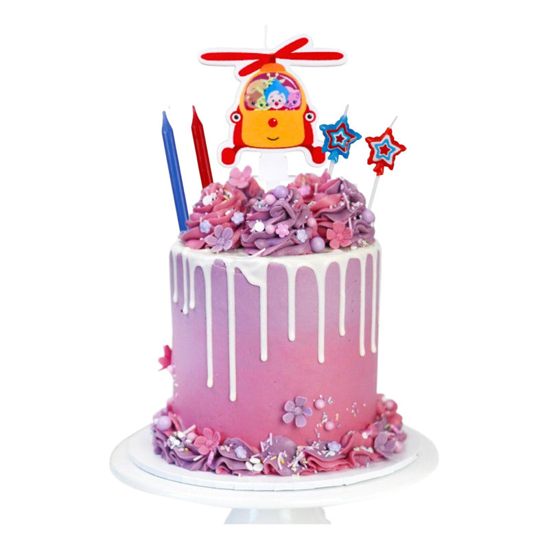 Set 7 Velas Plim Plim Feliz Cumpleaños Vela Plim Plim Fiesta