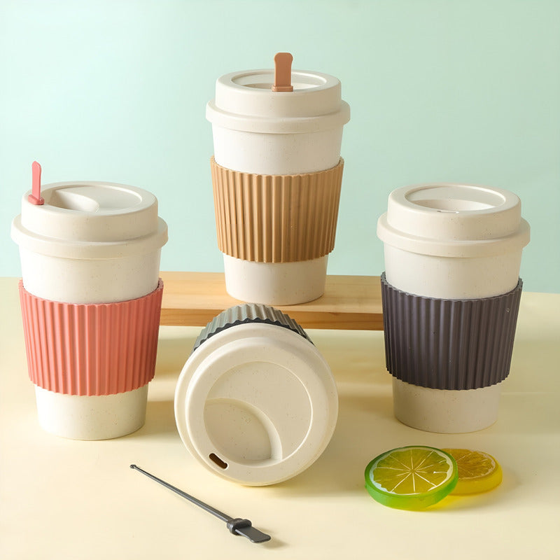 Vasos Para Café Vaso Fibra De Bambu Con Agitador Vasos Te