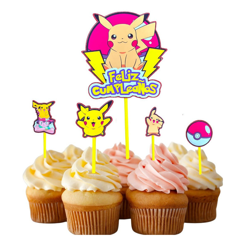 Topper Deco Torta Pokemon Cup Cake Fiestas Pokemon Decoracio