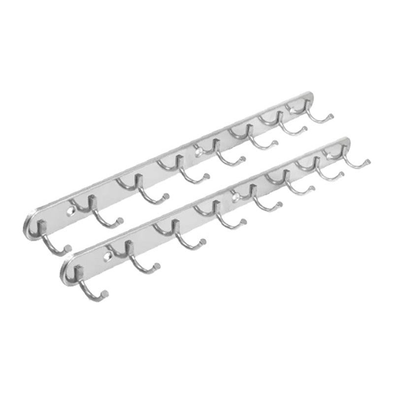 X2 Colgador Perchero Aluminio De Pared Para Toallas Ropa