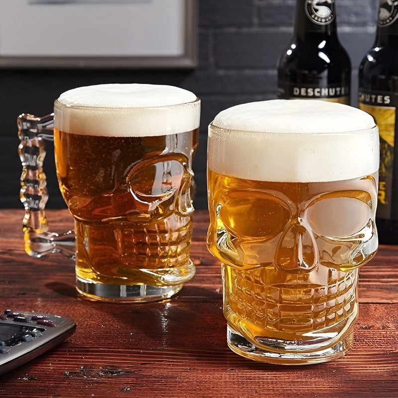 12 Vaso Cervecero Vidrio Vasos Shoperos Cerveceros Calavera