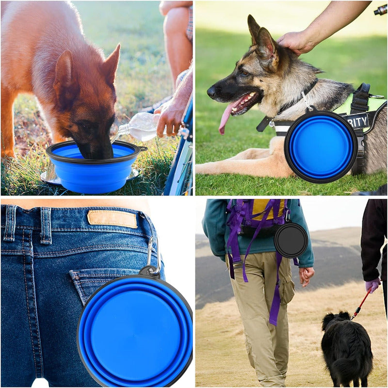 Plato De Goma Plegable Portatil Plato Mascotas Portatil 833