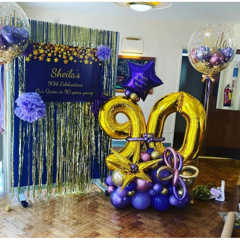 Numeros Cumpleaños Globos Para Cumpleaños Globos Metalicos 0 Dorado