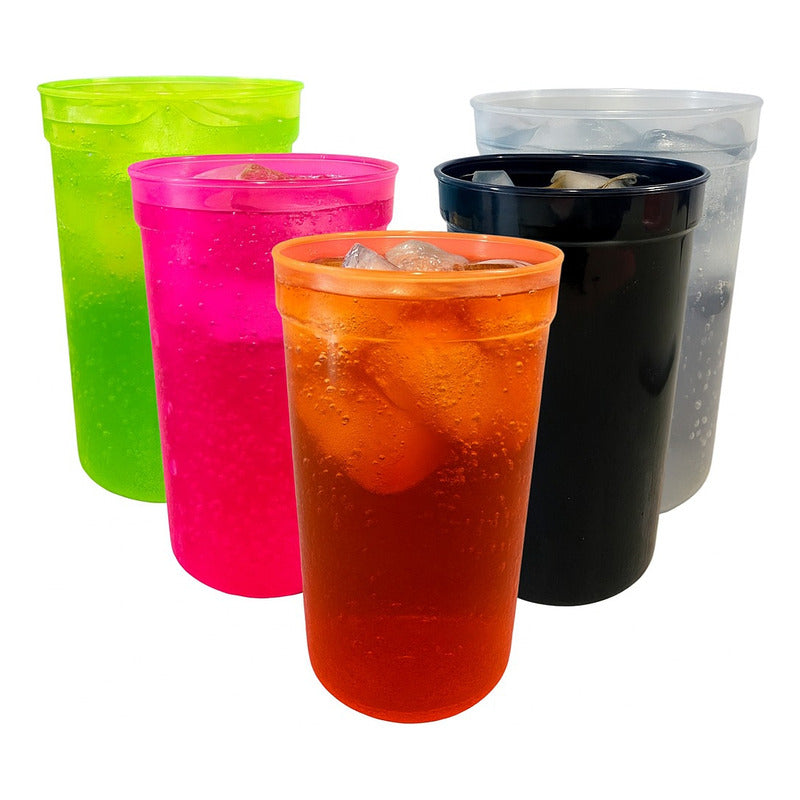 10 Vasos Plastico Reutilizables Vasos De Colores Vaso Fiesta