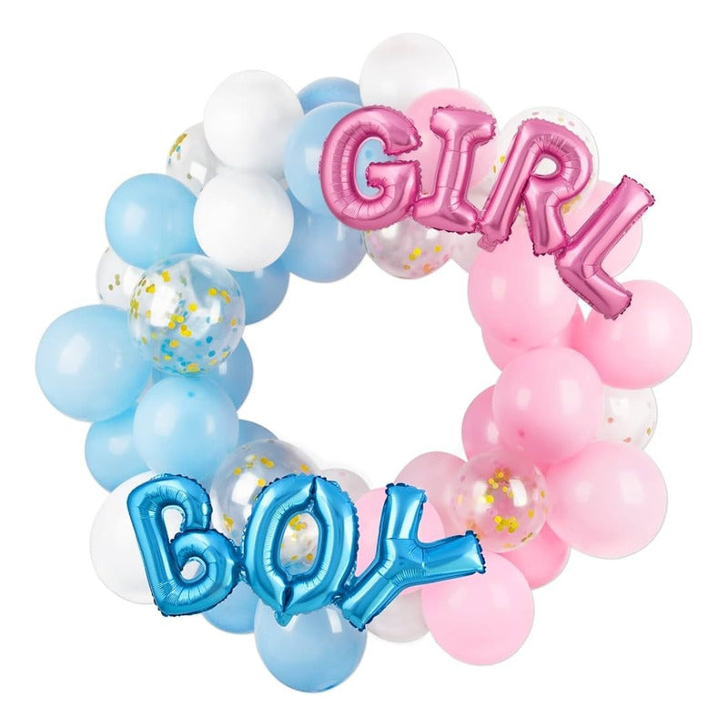Set Globos Baby Shower Globos Decoracion Revelador Genero