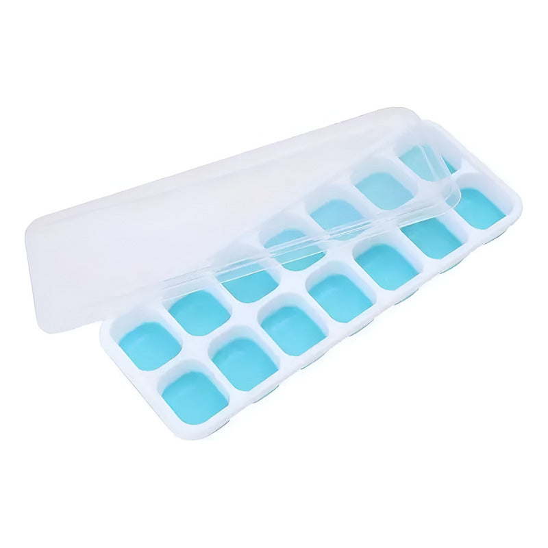 X2 Molde De Hielo Silicona Hielera Con Tapa Hielo Cubetera