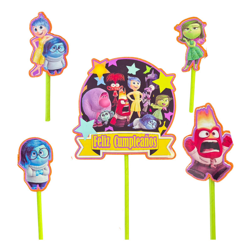 Topper Torta Cotillon Topper Cup Cake Fiestas Intensamente