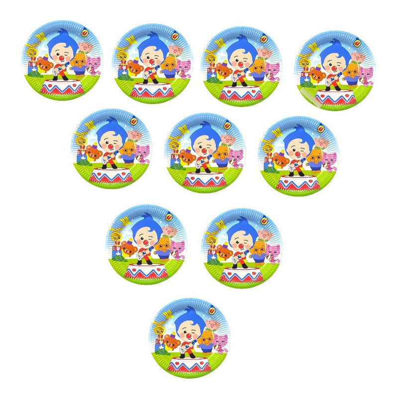 10 Platos Cumpleaños Platos Desechable Plim Plim Cumpleaños