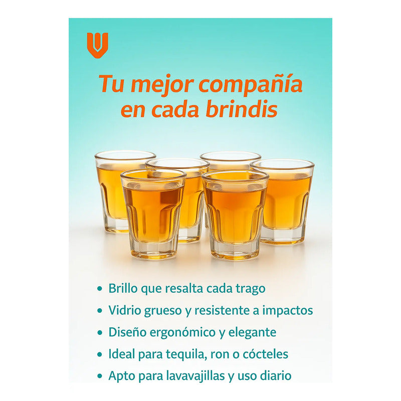 Set 30 Vasos Shot Tequilero Vasos Shopero Vaso Shot Vidrio Transparente