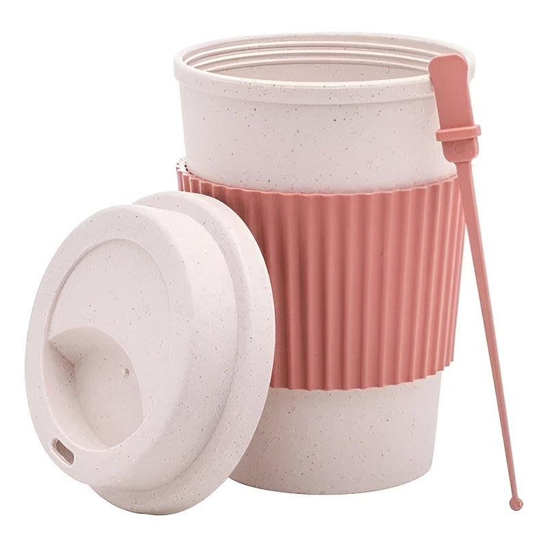 Vasos Para Café Vaso Fibra De Bambu Con Agitador Vasos Te