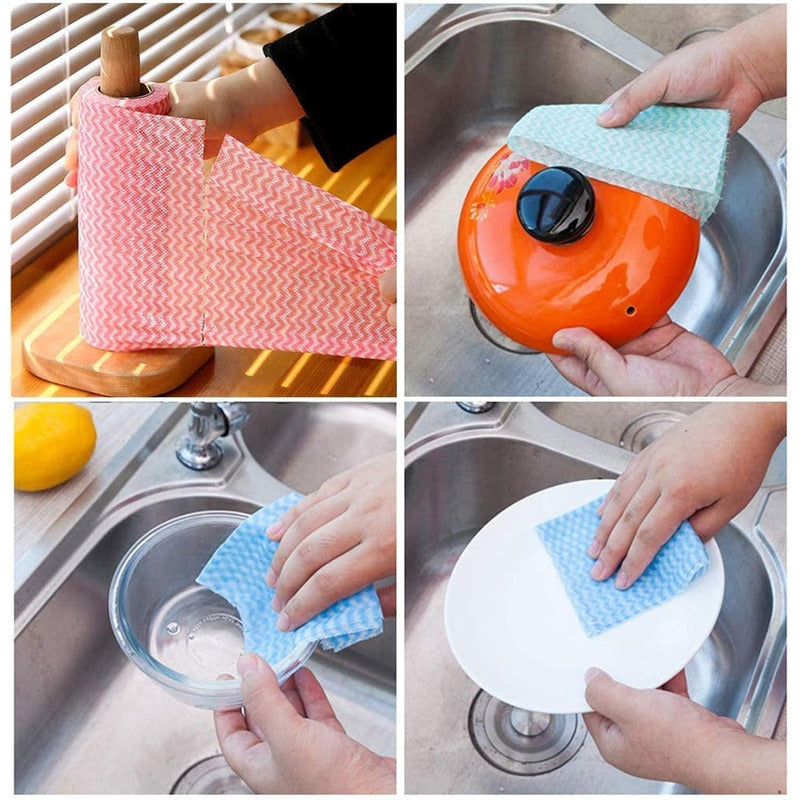 100 Paño Absorbente Cocina Paño Desechable Paño Reutilizable