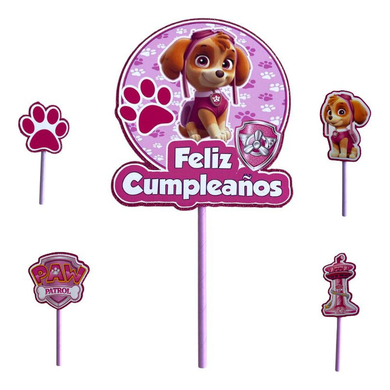 Topper Skye Topper Torta Cotillon Paw Patrol Cup Cake Fiesta