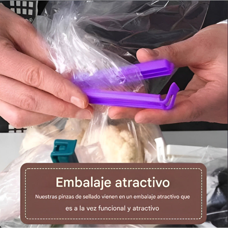 X10 Clips Bolsas Sellado Facil Pinzas Sellado Bolsa Alimento