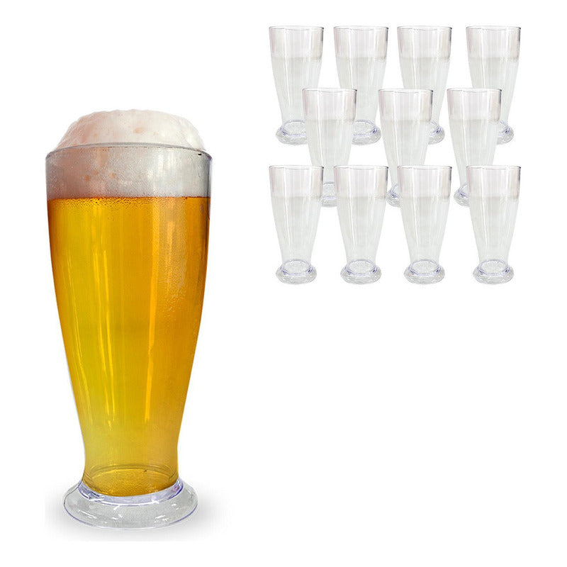 Kit 20 Vaso Tulipa Para Cerveza Acrílico 220ml