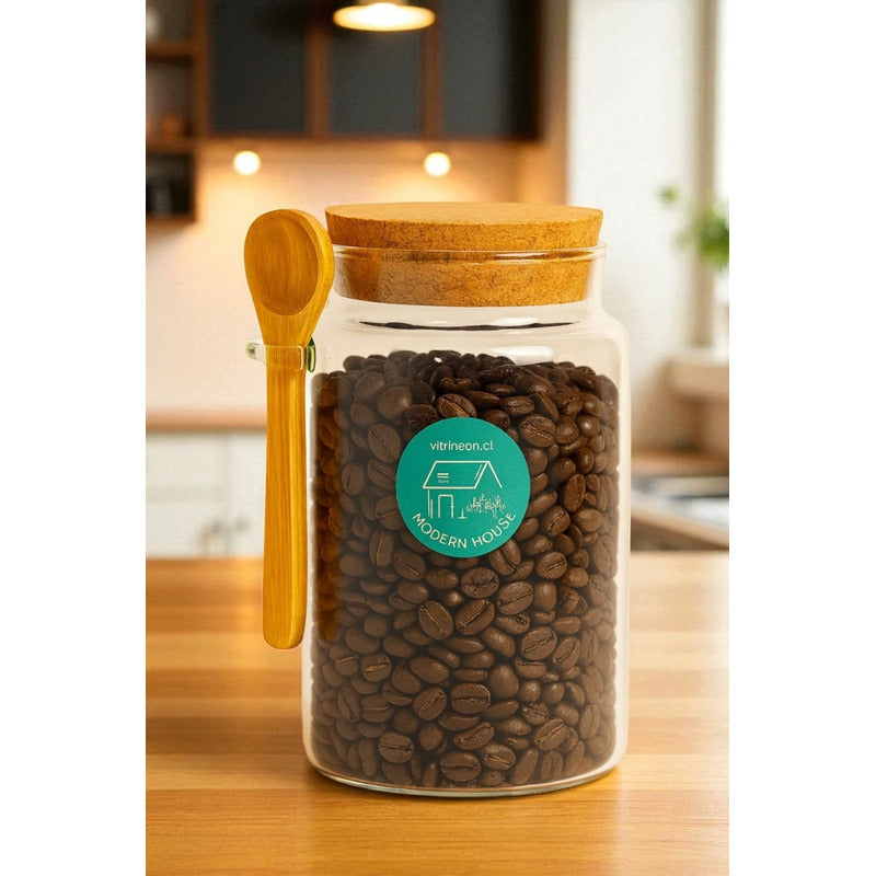 Contenedor Hermetico Cafe Frasco De Vidrio Contenedor Cafe