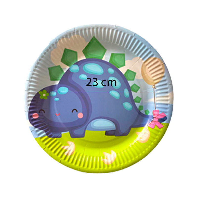 10 Platos Desechables Dinosaurio Platos Cumpleaños Dinosauri