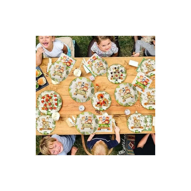 Pack 60 Servilletas Safari Decoración Feliz Cumpleaño Safari