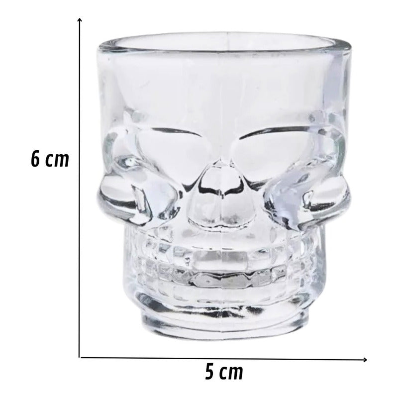 Set 12 Vaso Shot Calavera Tequilero Vasos Shoperos De Vidrio