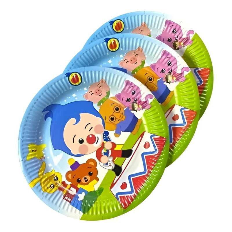 X20 Platos Cumpleaños Platos Desechable Plim Plim Cumpleaños