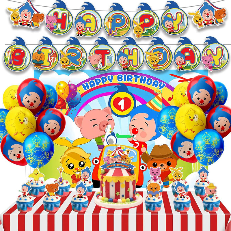 Set 57 Globos Plim Plim Decoracion Plim Plim Globos Metalico Multicolor