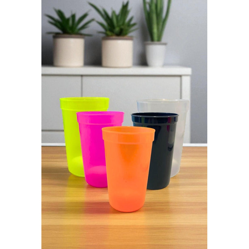 10 Vasos Plastico Reutilizables Vasos De Colores Vaso Fiesta