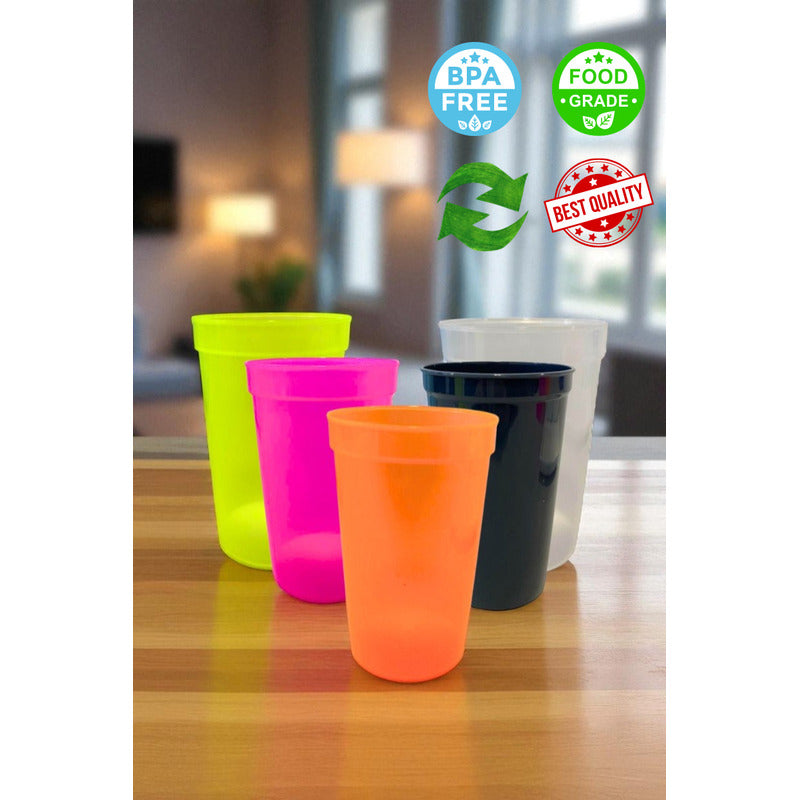 10 Vasos Plastico Reutilizables Vasos De Colores Vaso Fiesta