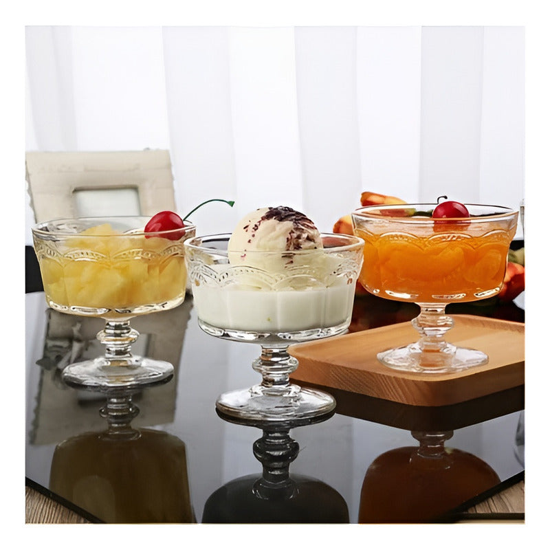 Pack 12 Copas Helado Copa De Vidrio Postres Copas Postres
