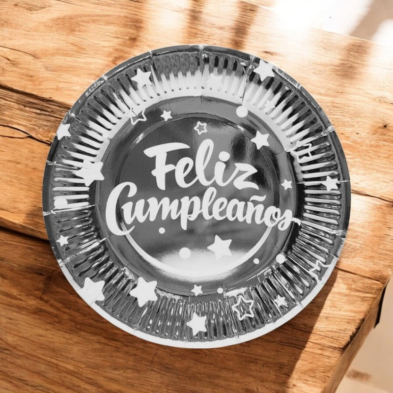10 Platos Cumpleaños Desechables Decoración Cumpleaños 884