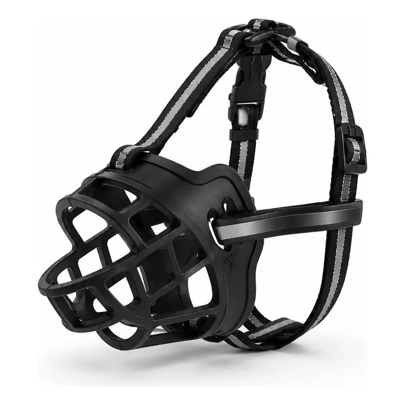 Bozal Perro Xl Vitrineon Cl Caucho Ajustable Antiescape