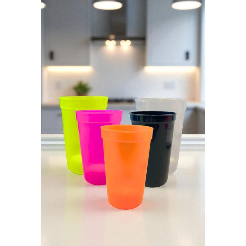 10 Vasos Plastico Reutilizables Vasos De Colores Vaso Fiesta